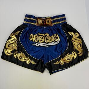 Muay Thai Boxing Shorts Thailand Martial Arts Combat Sports Blue Mens XXL 2XL